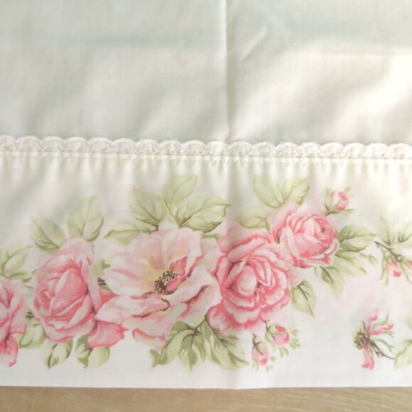 Vintage Springmaid Standard Pillowcase 1 Floral Edge Design Made in USA - Picture 6 of 8
